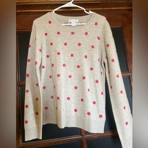Rachel Zoe Cashmere Polka Dot Pink Sweater